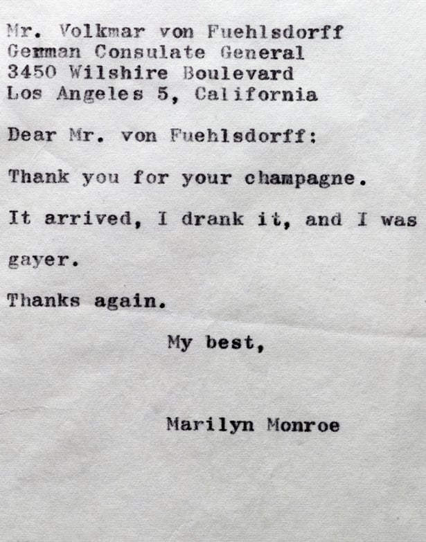 Marilyn Monroe to a German General